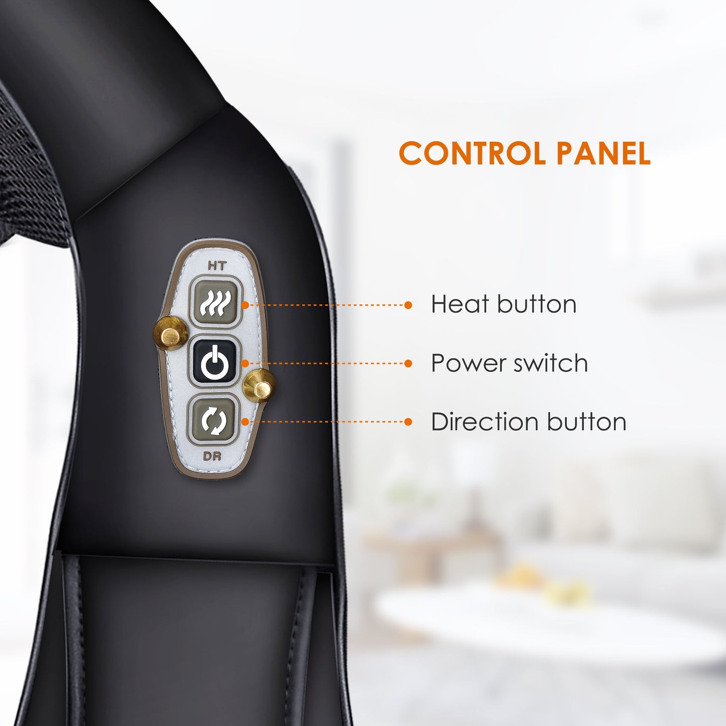 Comfier - Deep Tissue Massager with Heat, Pain Relief for Sore Neck Back Shoulders, Electric Shiatsu Kneading Massagers for Full Body Muscle Relief