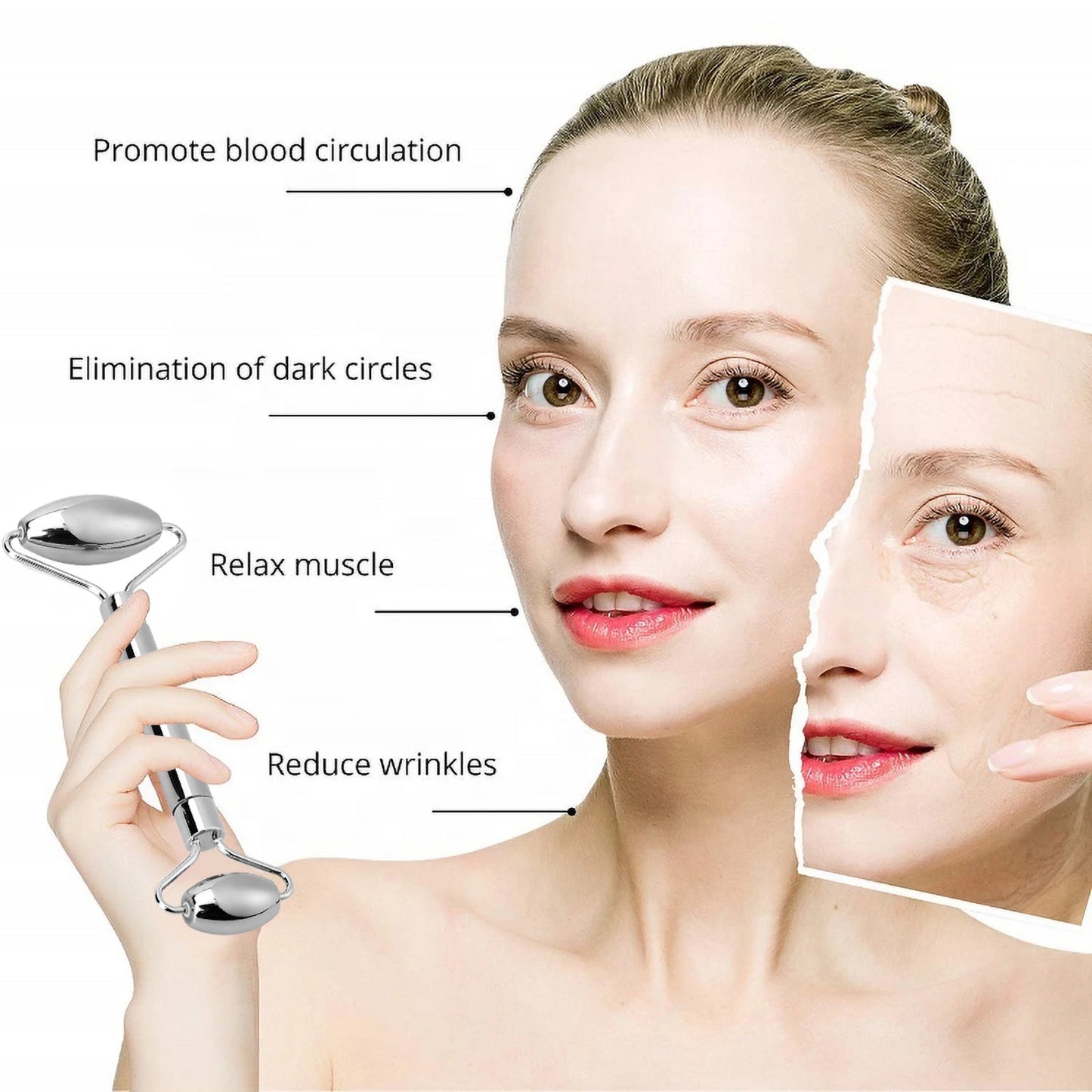 Stainless Steel Gua Sha & Roller Set