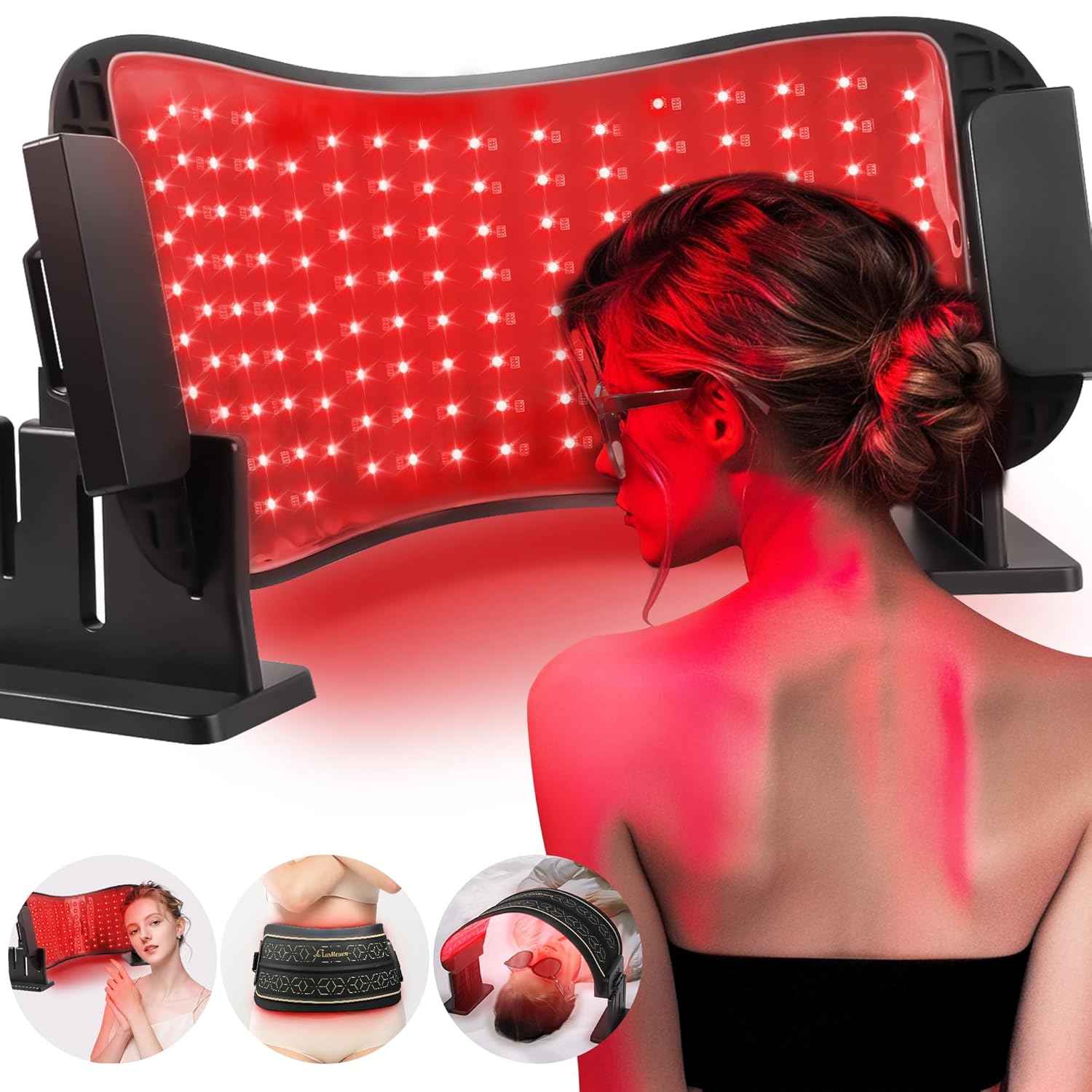 Multifunction Red Light Therapy Mask for Face & Body – LED Light Therapy with Near-Infrared 850nm, Adjustable Intensity, At-Home Skincare Device