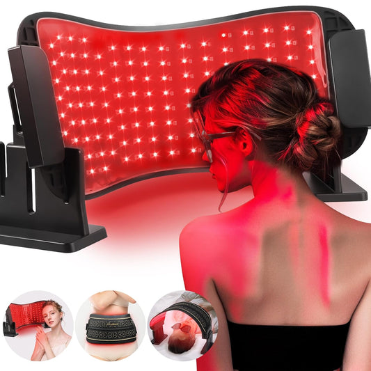 Multifunction Red Light Therapy Mask for Face & Body – LED Light Therapy with Near-Infrared 850nm, Adjustable Intensity, At-Home Skincare Device
