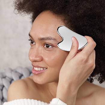 Facial Roller & Gua Sha Set – Stainless Steel