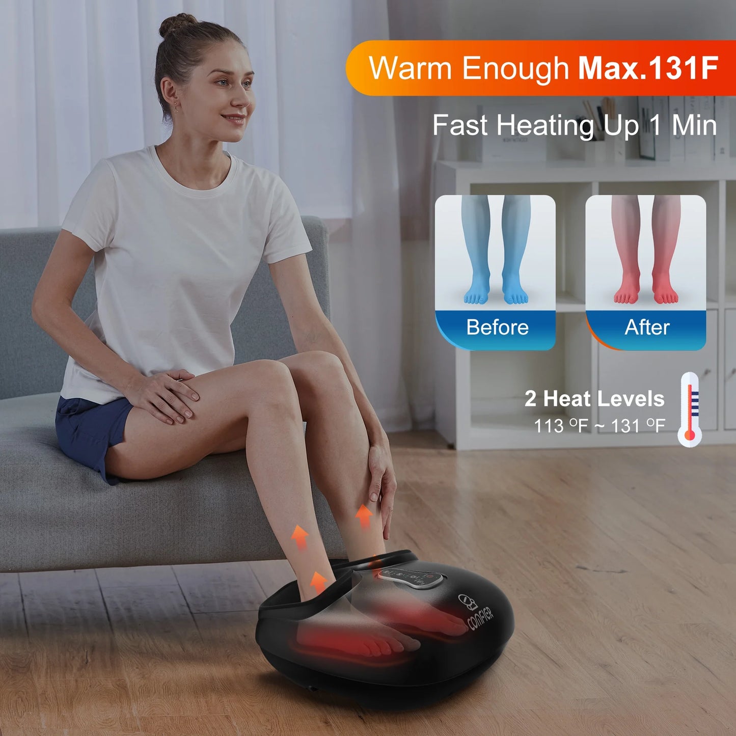 Shiatsu Foot Massager with Heat