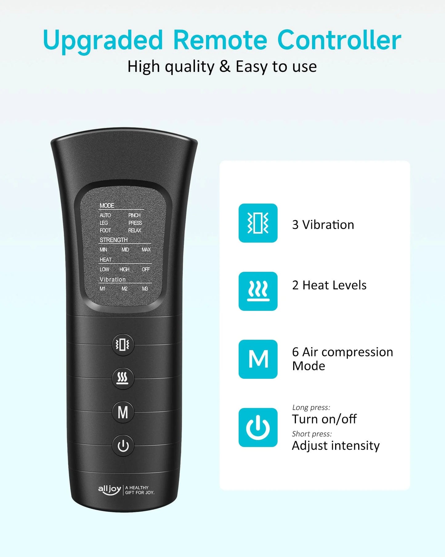 Leg Compression Boots Massager with Heat – Air Compression Foot & Calf Massager for Circulation, Muscle Recovery & Pain Relief