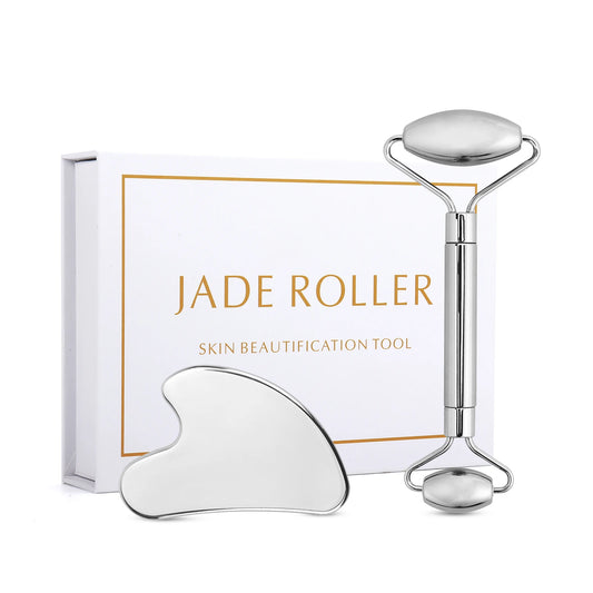 Stainless Steel Gua Sha & Roller Set 