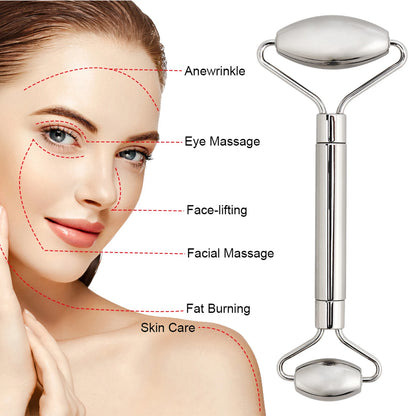 Stainless Steel Gua Sha & Roller Set 