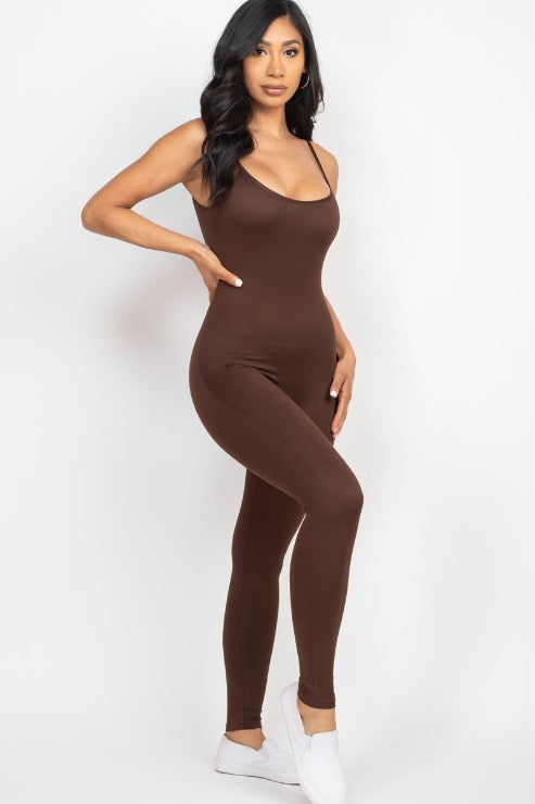 Solid Bodycon Cami Jumpsuit