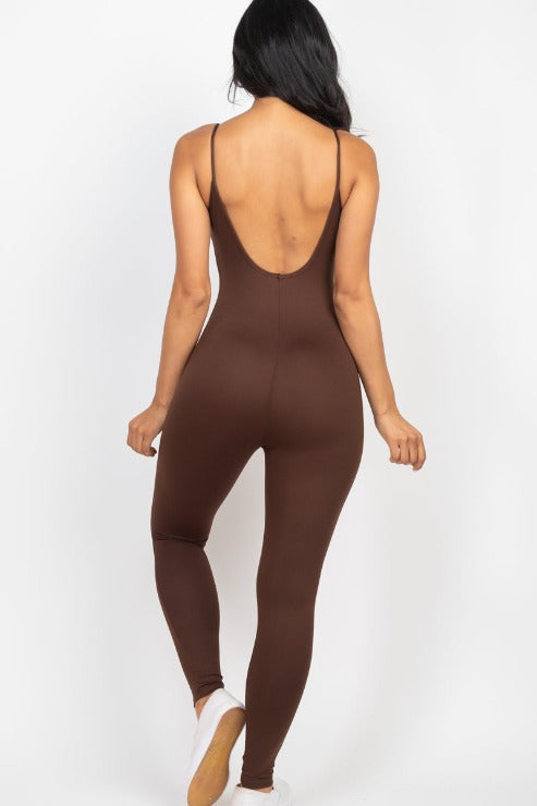 Solid Bodycon Cami Jumpsuit