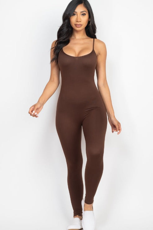 Solid Bodycon Cami Jumpsuit