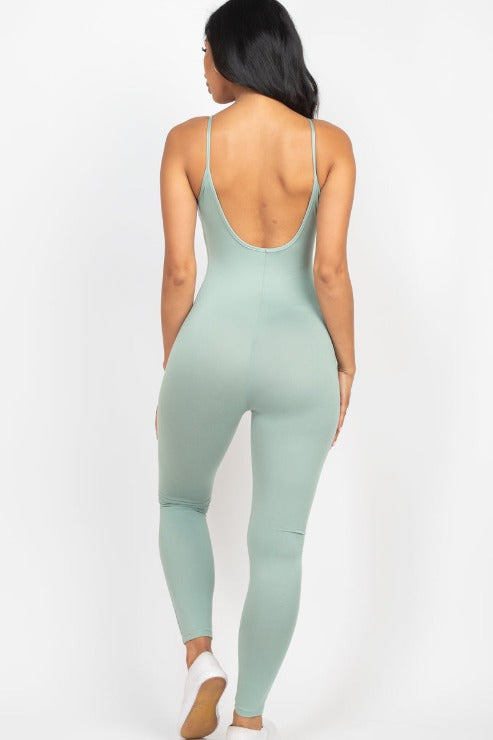 Solid Bodycon Cami Jumpsuit