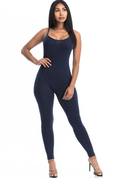 Solid Bodycon Cami Jumpsuit