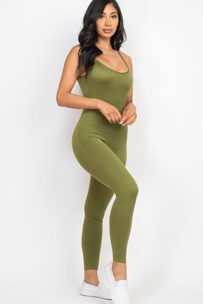 Solid Bodycon Cami Jumpsuit