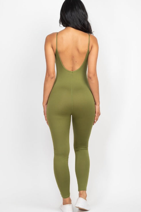 Solid Bodycon Cami Jumpsuit