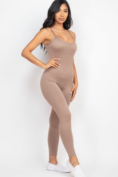 Solid Bodycon Cami Jumpsuit