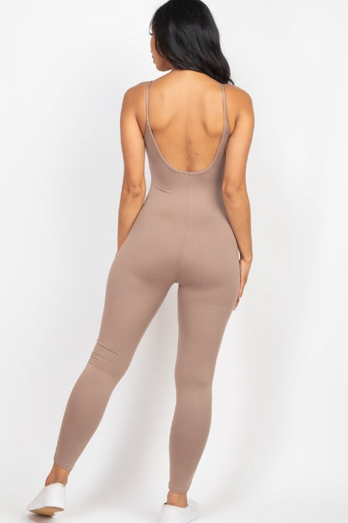 Solid Bodycon Cami Jumpsuit