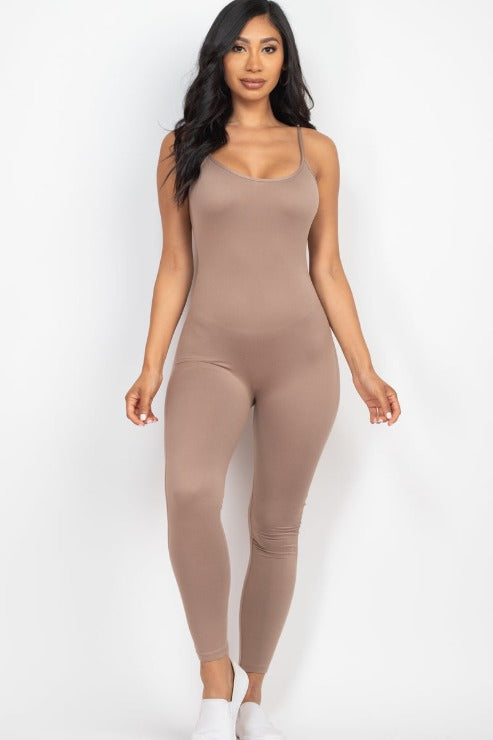 Solid Bodycon Cami Jumpsuit