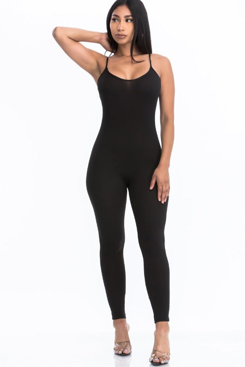 Solid Bodycon Cami Jumpsuit