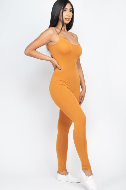 Solid Bodycon Cami Jumpsuit