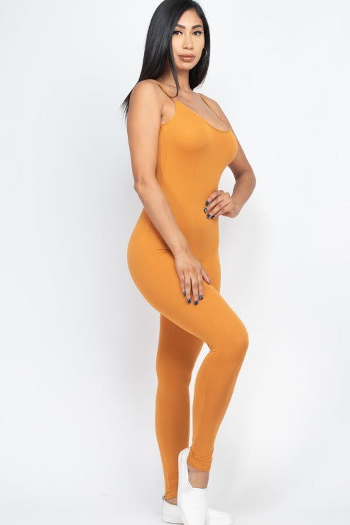 Solid Bodycon Cami Jumpsuit