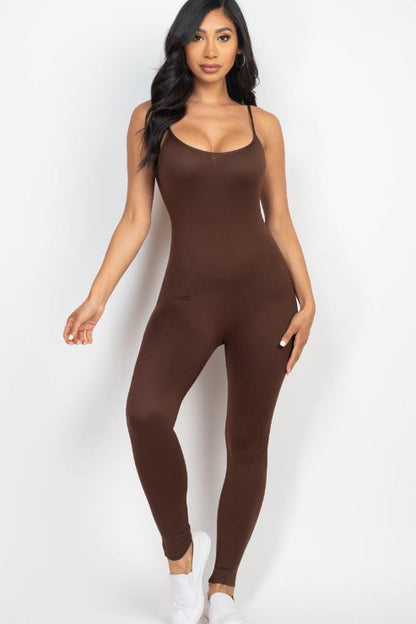 Solid Bodycon Cami Jumpsuit