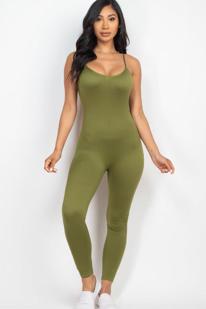 Solid Bodycon Cami Jumpsuit