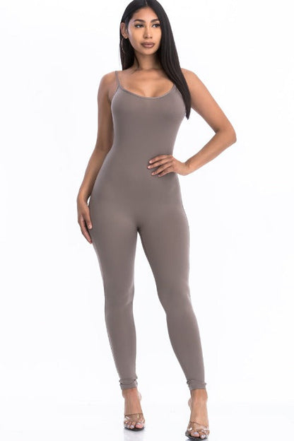 Solid Bodycon Cami Jumpsuit