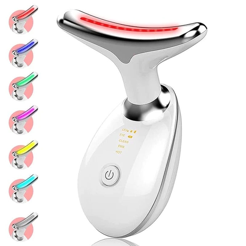 7-In-1 LED Light Therapy Facial Sculptor, Skincare and Beauty Device to Massage Stimulate Lift Tone Face & Neck 